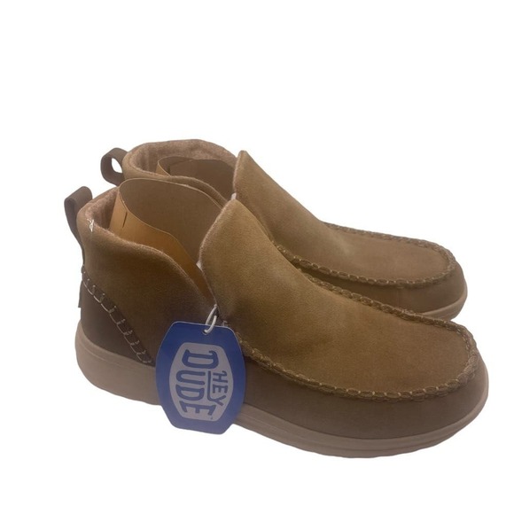 HeyDude Denny Suede Chestnut Slip On Bootie size 12 - Picture 3 of 7